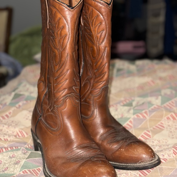 Red Wing Pecos Cowboy Work BootsUnisex Men’s Size 9.5DBrown Leather